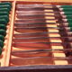 Coffret 24 couverts à dessert en bakélite verte