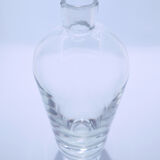 Signed carafe in transparent glass with cap