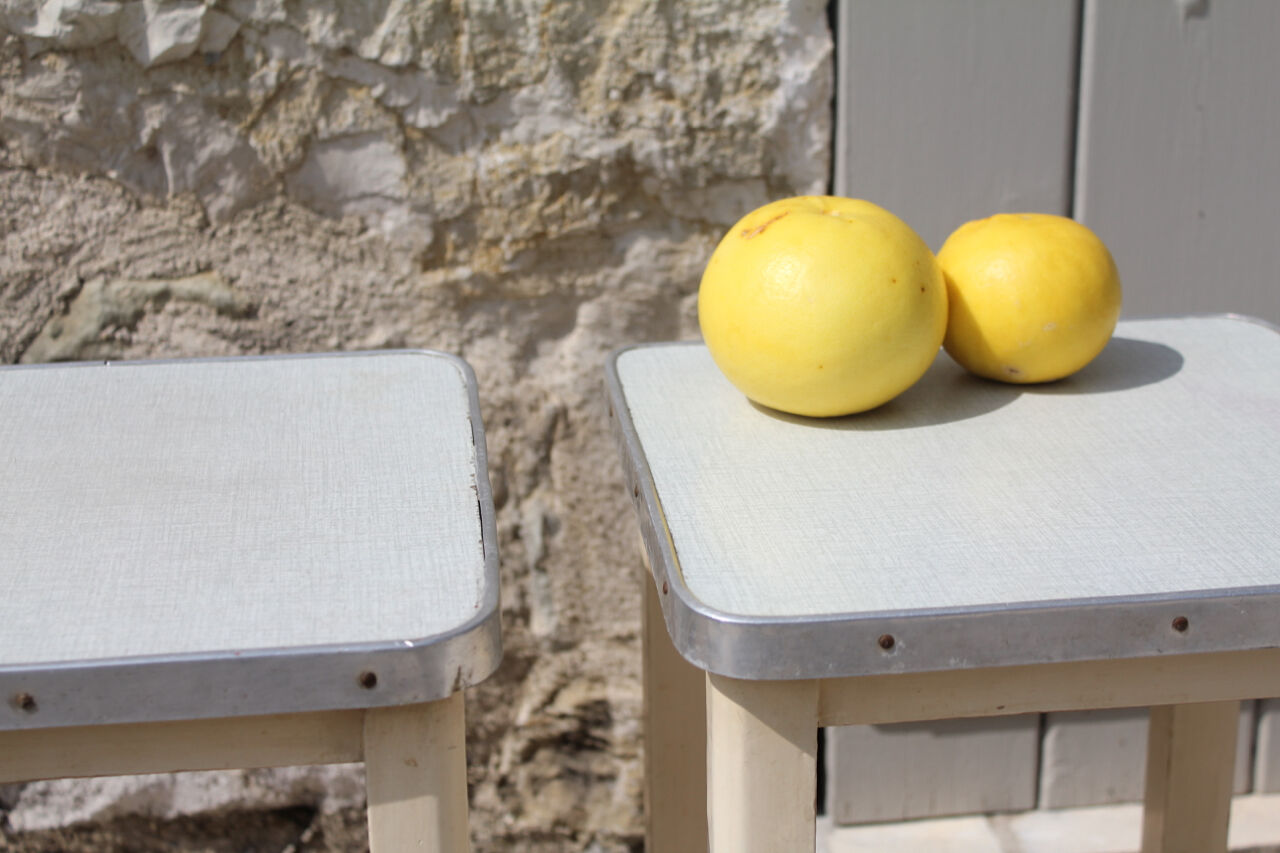 Pair of small stools years 50