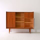 Vintage teak wood highboard