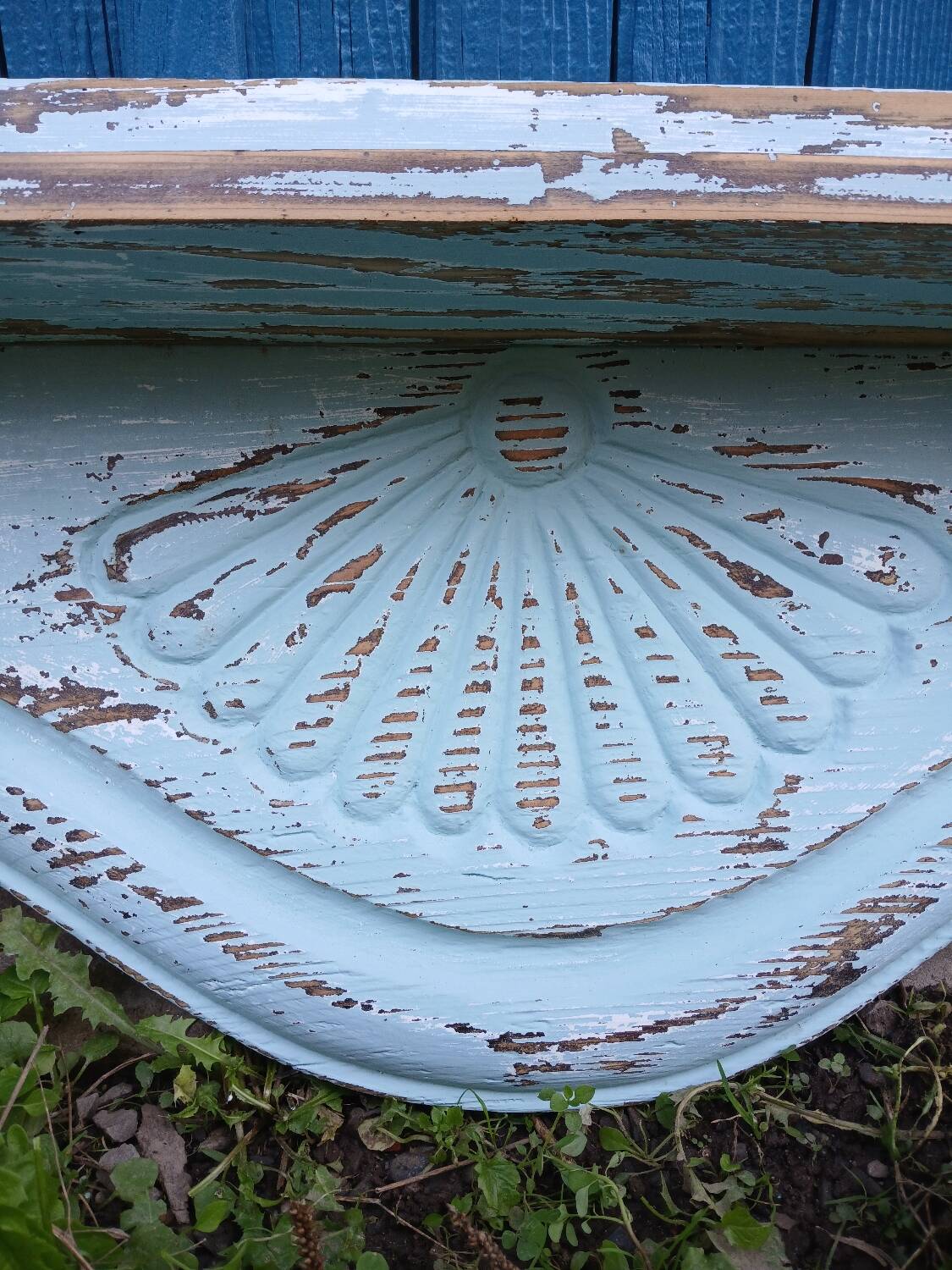 Old wooden wall shelf