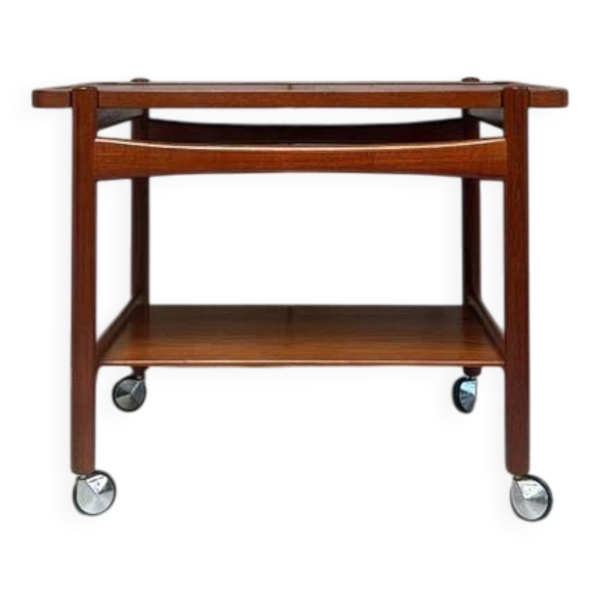 Chariot de service vintage danois conçu par Hans J. Wegner