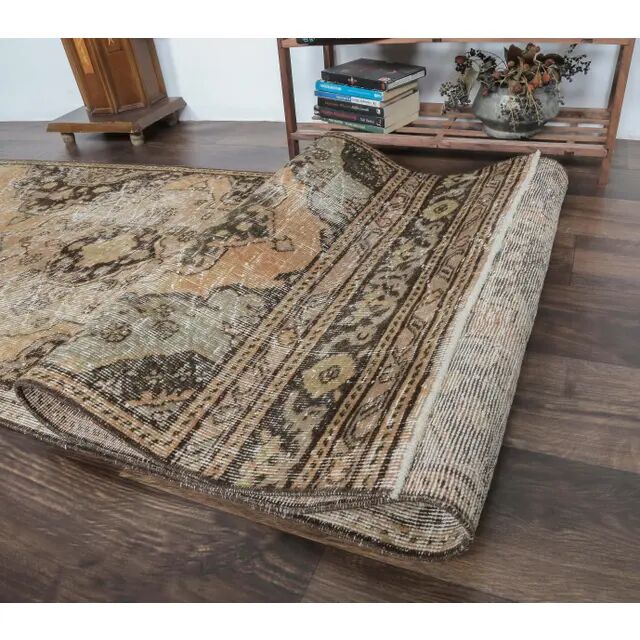 1970s Turkish hand-knotted runner rug 83x375