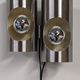Pair of Space Age double pipe wall lights by Oxar France, 1960s-70s