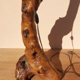 Vintage olive wood lamppost