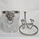 Lion head champagne bucket and its stand 20th century