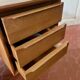 Grand bureau scandinave en bois milieu de siècle