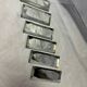 Set of 6 beveled glass knife holders