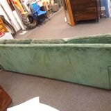 Velvet sofa 4 places convertible double bed