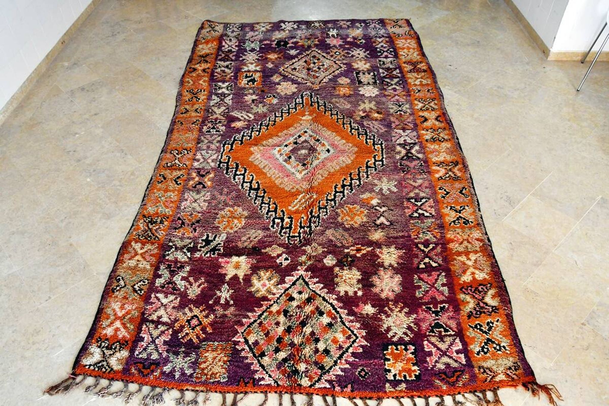 Moroccan Berber rug Boujaad vintage 356 x 190 cm Excellent condition