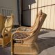Pair of rattan armchairs