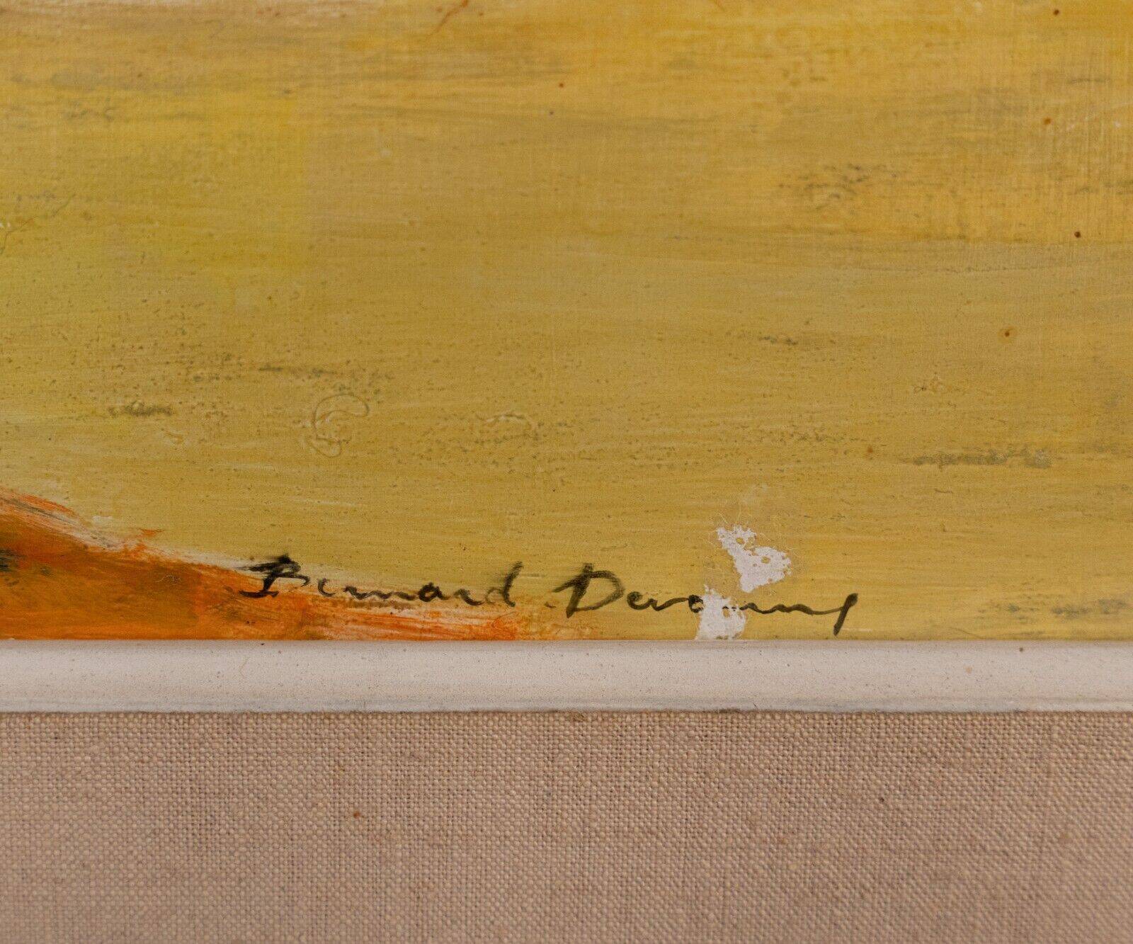 Oil on panel by bernard devanne nantes at the water's edge