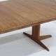 Vintage Danish large round extendable dining table 1960s XL