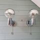 Pair of Space Age wall sconces, Motoko Ishii, Staff Leuchten, 1970