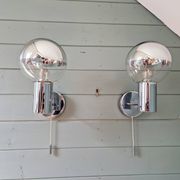 Pair of Space Age wall sconces, Motoko Ishii, Staff Leuchten, 1970