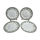 Beautiful set of 4 antique ironstone plates from Saint-Amand and Hamages, Estival model.