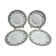 Beautiful set of 4 antique ironstone plates from Saint-Amand and Hamages, Estival model.