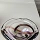 Grand vide poche/Cendrier en cristal lourd au design contemporain - Designer Max Verboeket pour usine Kristalunie/Maastricht. Diam 22 cm