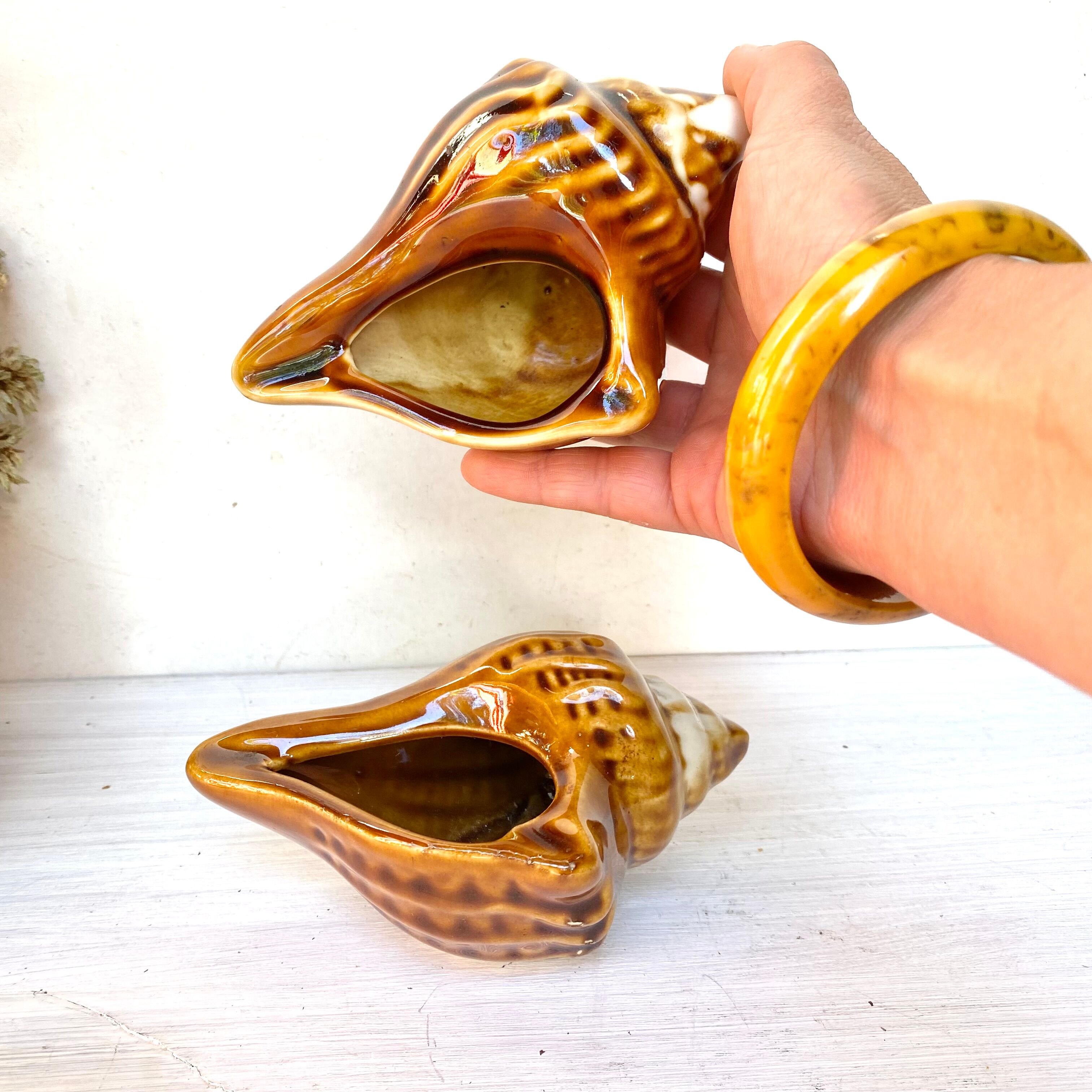 Vintage shell ashtrays