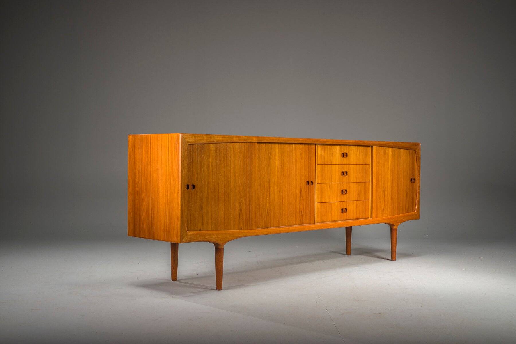 Mid-century Scandinavian modern teak sideboard by Harry Østergaard for Randers Møbelfabrik, 1960s