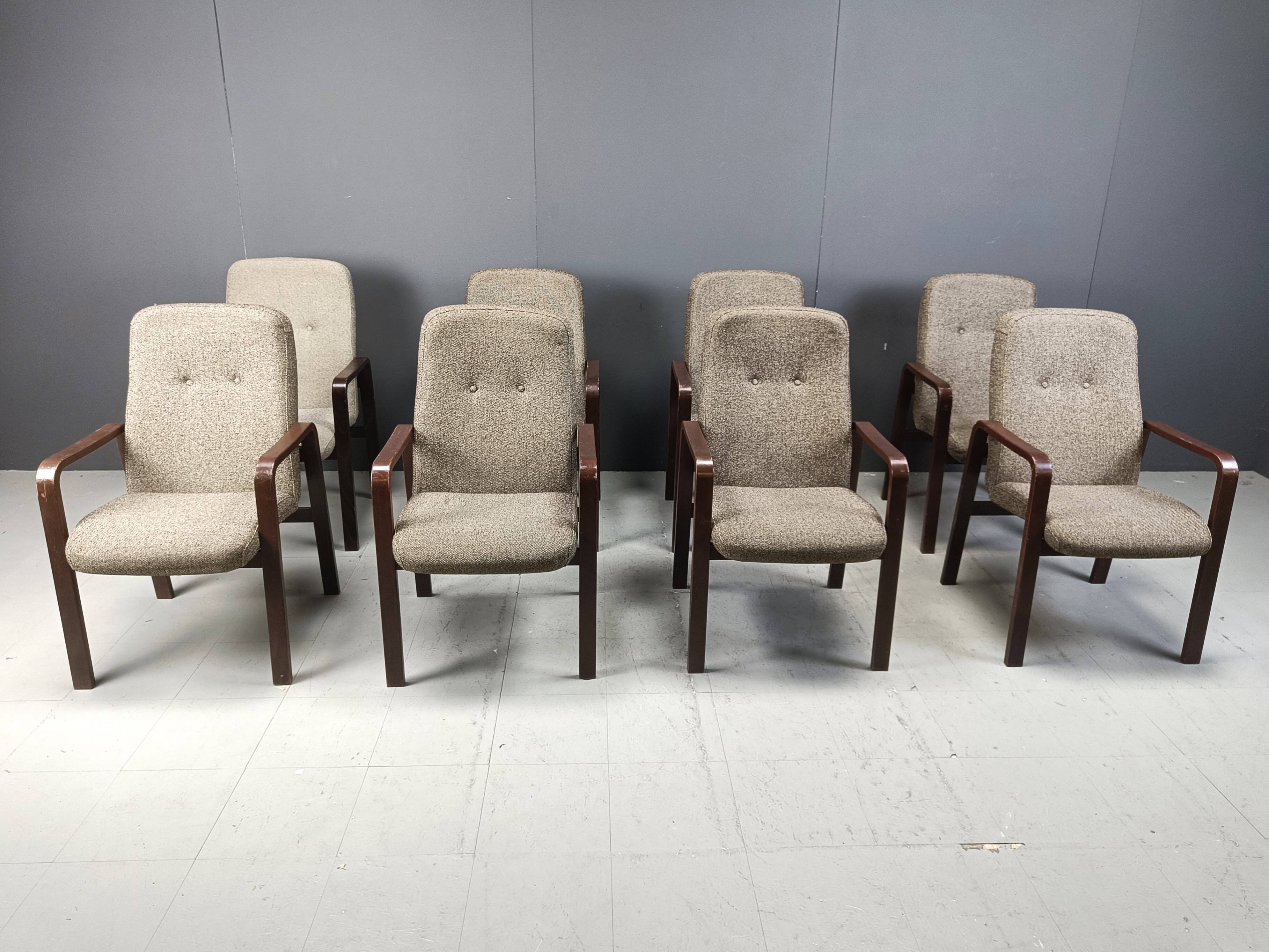 Vintage bentwood dining chairs set of 8 - 1993