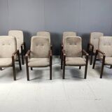 Lot de 8 chaises de salle à manger vintage en bois courbé - 1993