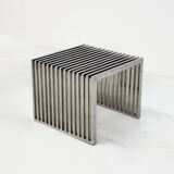 Table d'appoint Eichholtz Carlisle en acier inoxydable poli