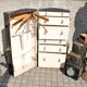 Antique 1920s Wardrobe Cabin Trunk Transatlantic Wardrobe Chest Dressing Room
