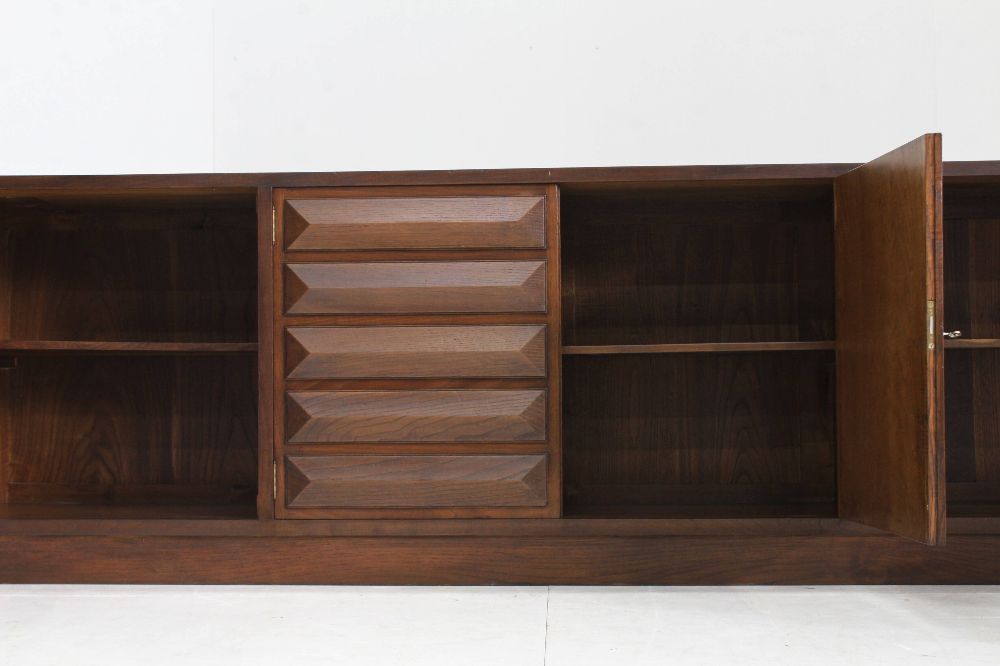Spanish brutalist sideboard solid wood