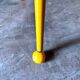 Yellow metal tripod coffee table by Tord Bjorklund for Ikea, circa 1980