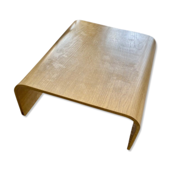 Ancienne table basse salon design en bois mobilier année 70