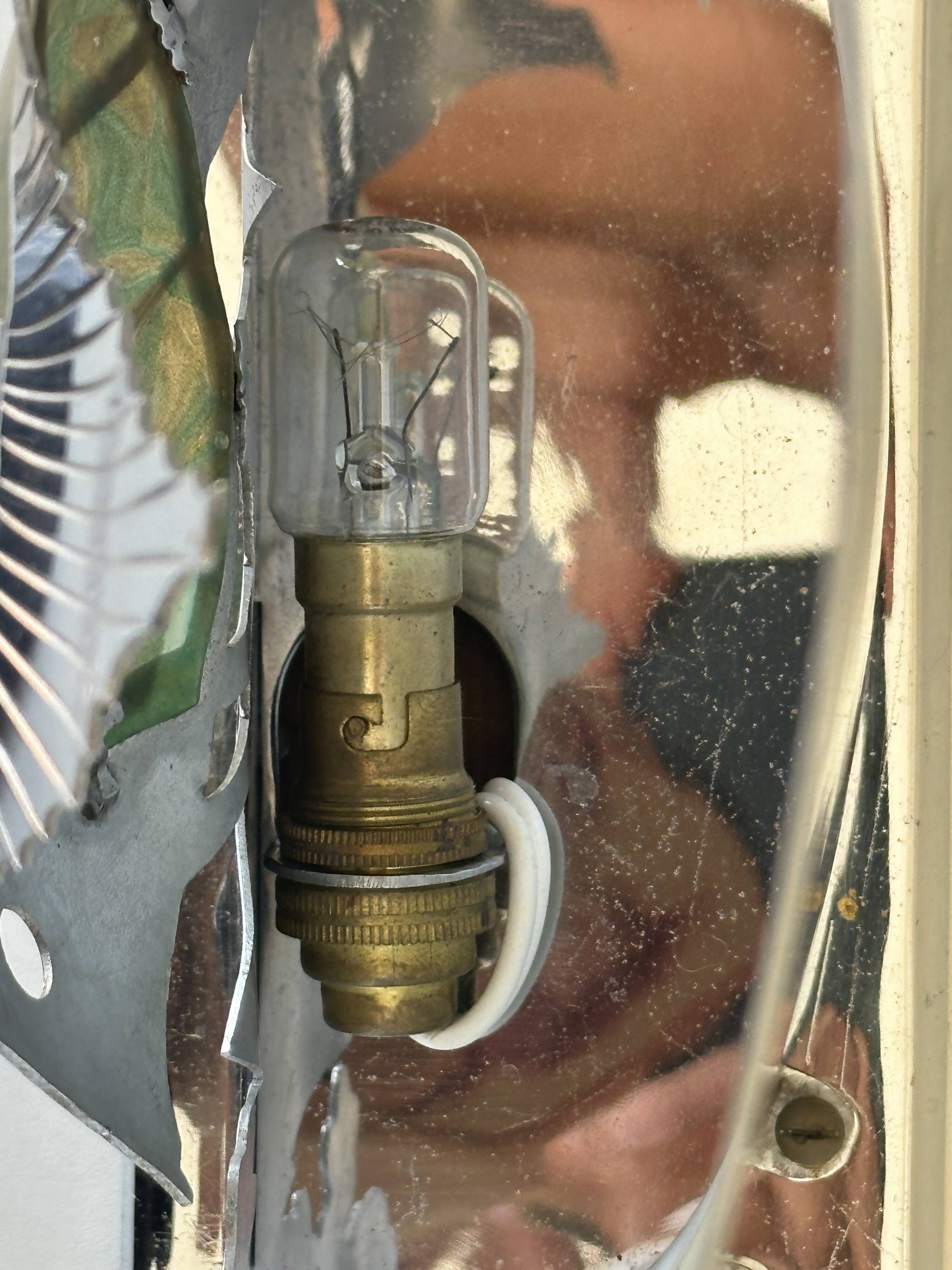 Fish lamp signed vintage design 50s