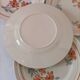 Set of 6 vintage orange and blue floral plates – 1950s