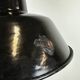 Industrial Black Enamel Factory Lamp with Cast Iron Top, 1960s