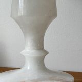 Vintage geometric alabaster stone lamp