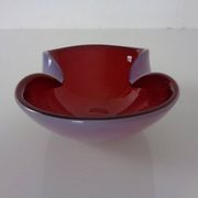 Red and Lilac Sommerso Murano Glass Bowl or Ashtray, Italy, 1960s