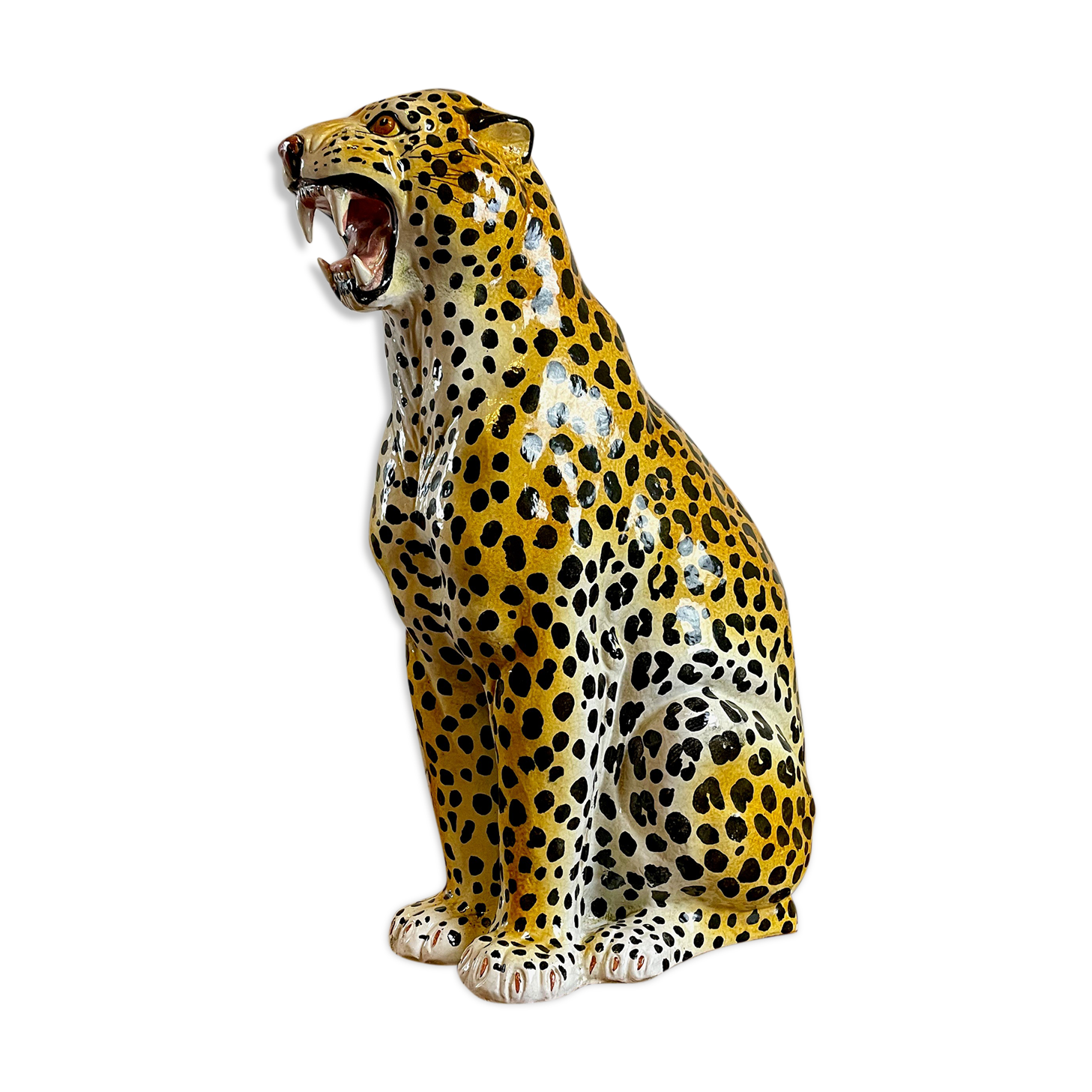 ceramic leopard, Italy, 1970