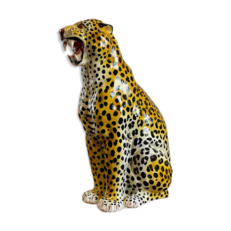 ceramic leopard, Italy, 1970