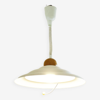 Plafonnier à tirette en métal crème des années 1970/80 par GM Luminaires