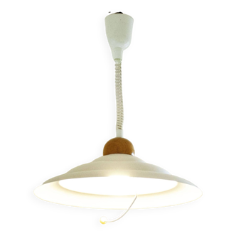 Plafonnier à tirette en métal crème des années 1970/80 par GM Luminaires