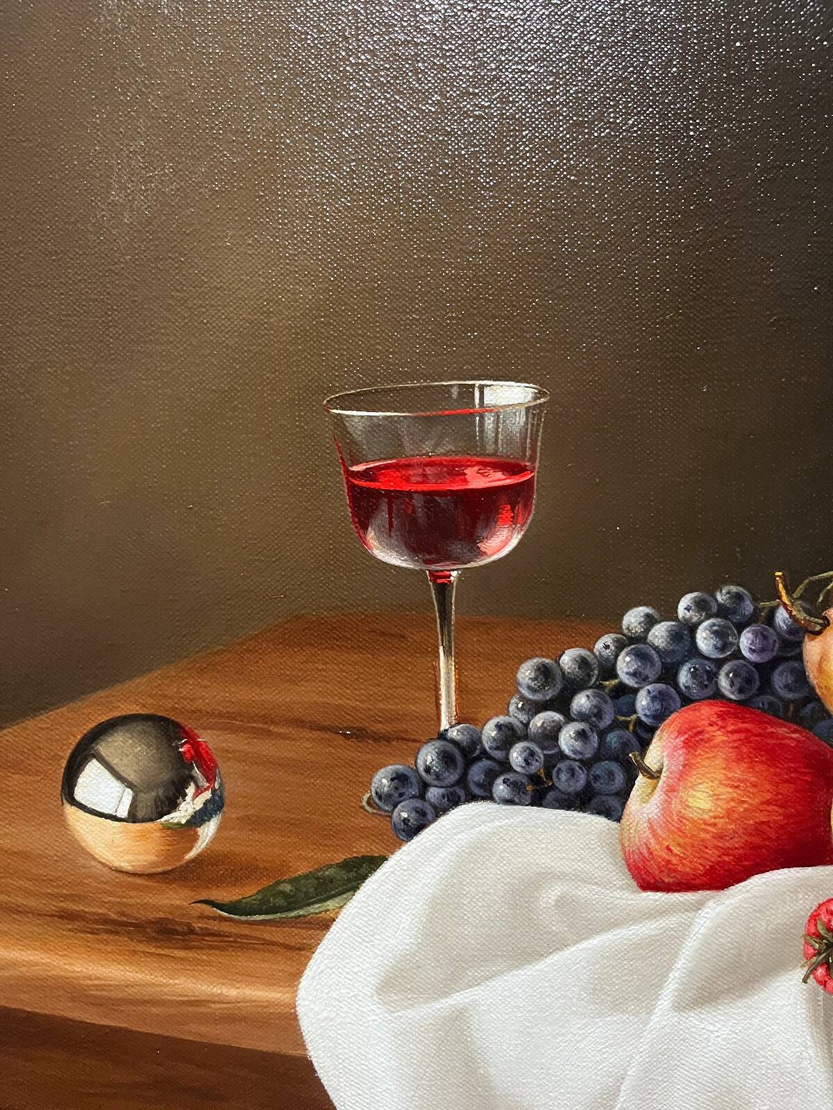 Tableau HST Elena Gualtierotti (born in 1961) "Still Life with Fruits"