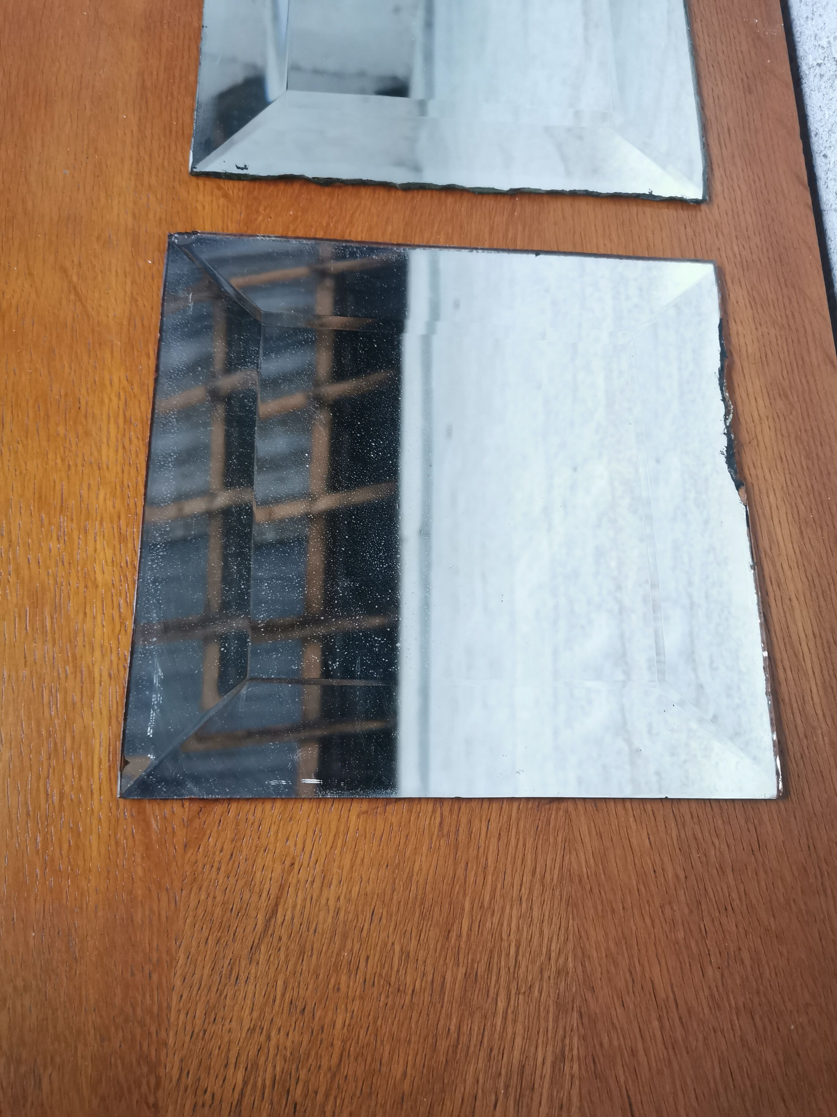 Trio de miroirs biseautés à poser