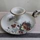 Antique enamel candle holder