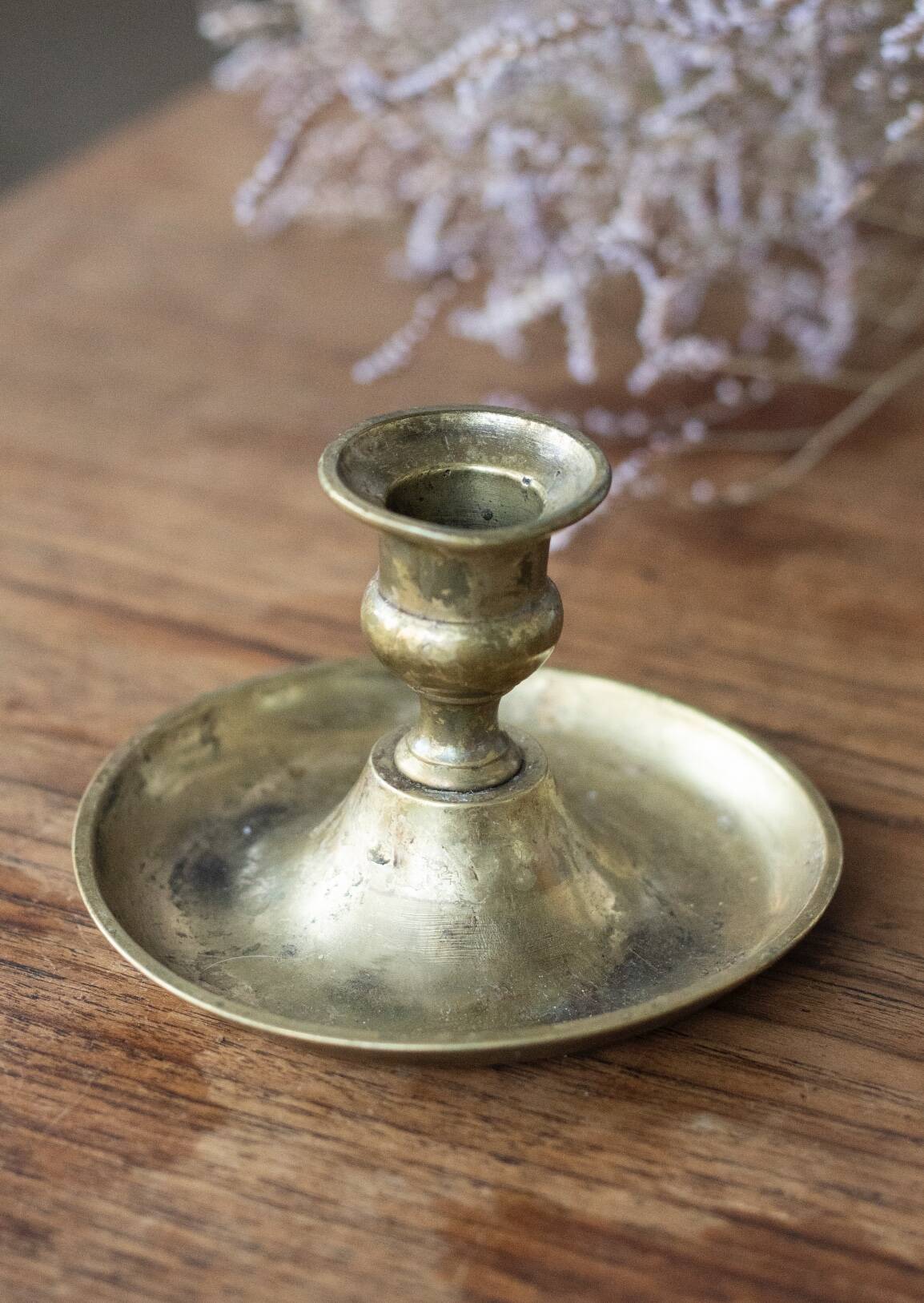 Vintage brass candle holder