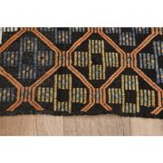 Brown Orange Handmade Vintage Turkish Kilim Area Rug  112x159