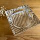 Square striped crystal ashtray / catchall J.G. Durand
