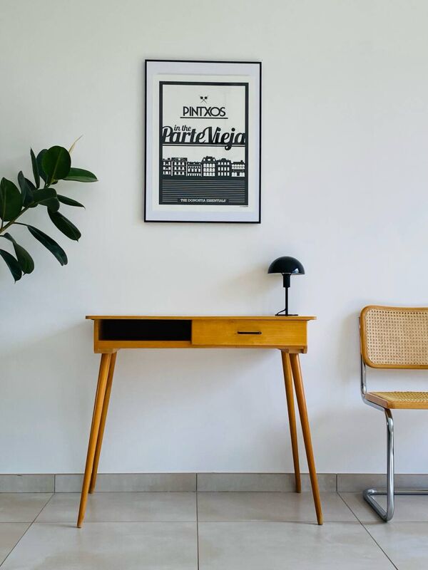 Bureau vintage pieds compas
