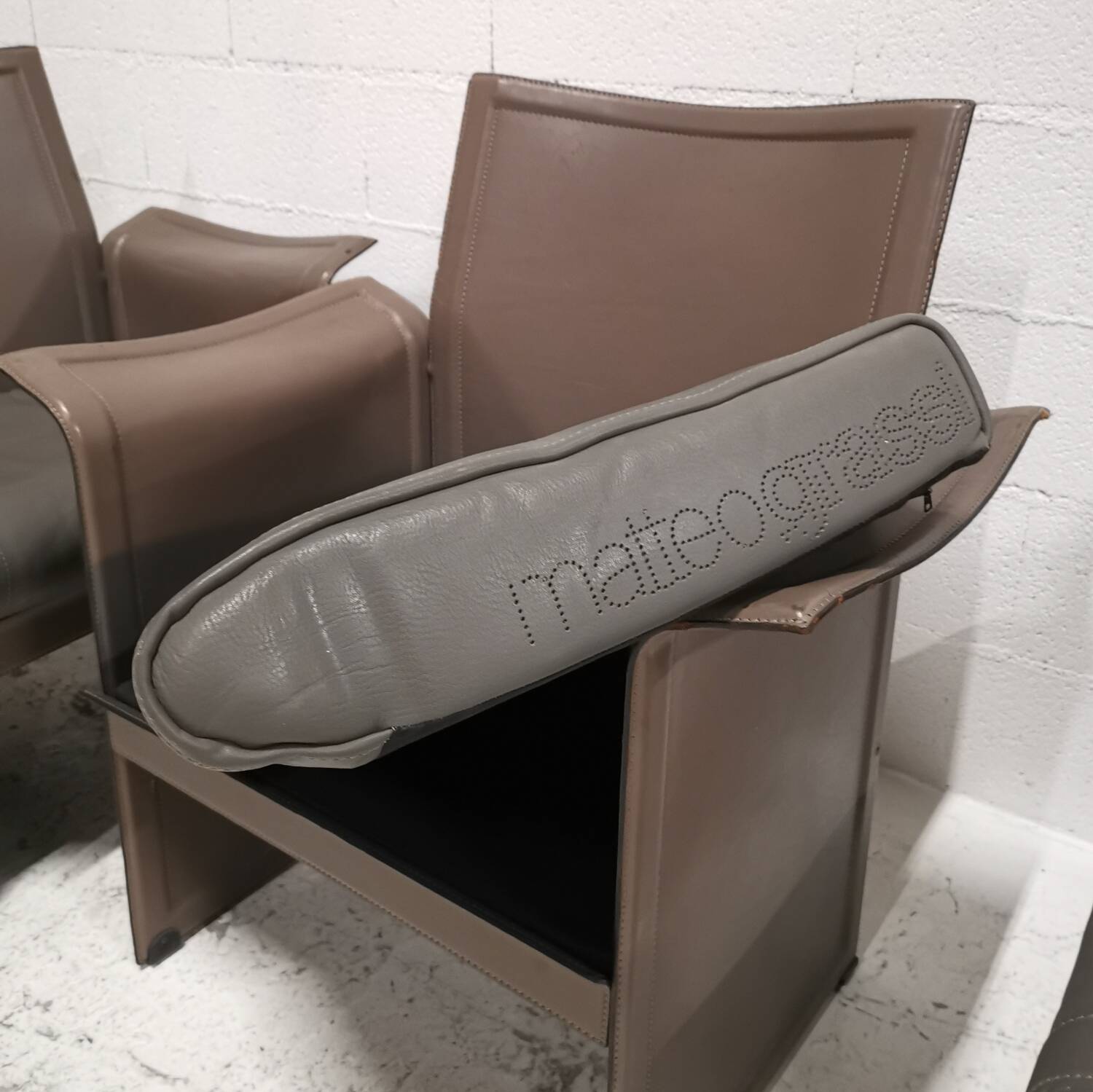 Large Korium armchair(s), design by Tito Agnoli, Matteo Grassi, 1980