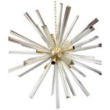 Transparent triedro murano glass sputnik chandelier
