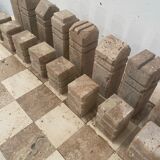 Travertine chess set 1970